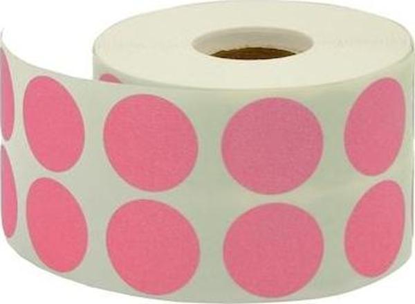 Tanex Nokta Etiketi 20 Mm Pembe 2500 Lü Tekli Kutu 203901 - Image 1