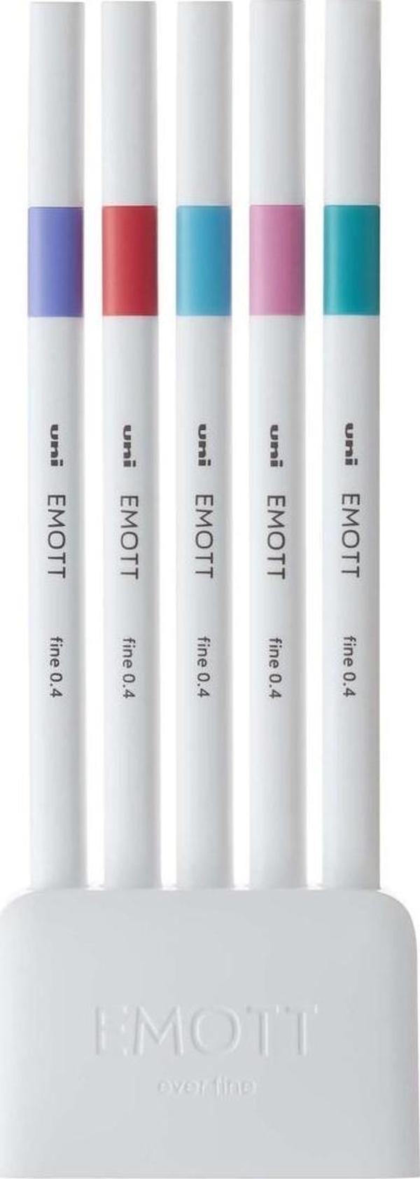 Uni-Ball Akrilik Uçlu Keçeli Kalem Emott 0.4 Mm Fine 5 Renk Şeker PEM-SY/5C.05 - Image 1