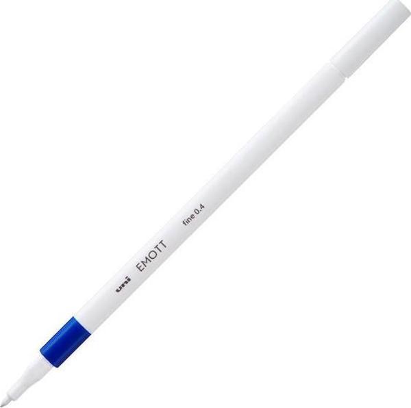 Uni-Ball Akrilik Uçlu Keçeli Kalem Emott 0.4 Mm Fine Mavi PEM-SY (10 Lu Paket) - Image 1