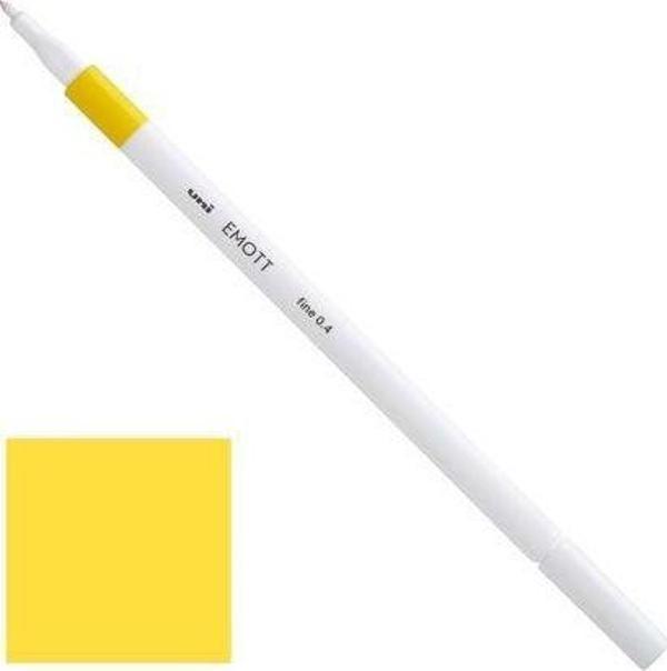 Uni-Ball Akrilik Uçlu Keçeli Kalem Emott 0.4 Mm Fine Sarı PEM-SY (10 Lu Paket) - Image 1