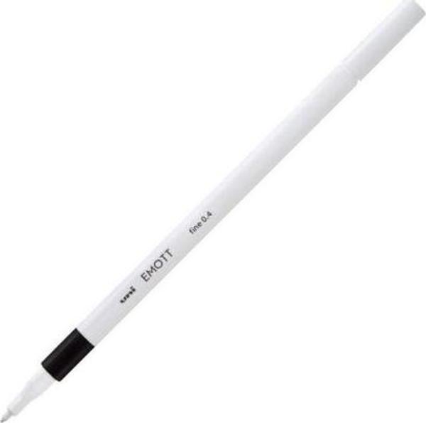 Uni-Ball Akrilik Uçlu Keçeli Kalem Emott 0.4 Mm Fine Siyah PEM-SY (10 Lu Paket) - Image 1