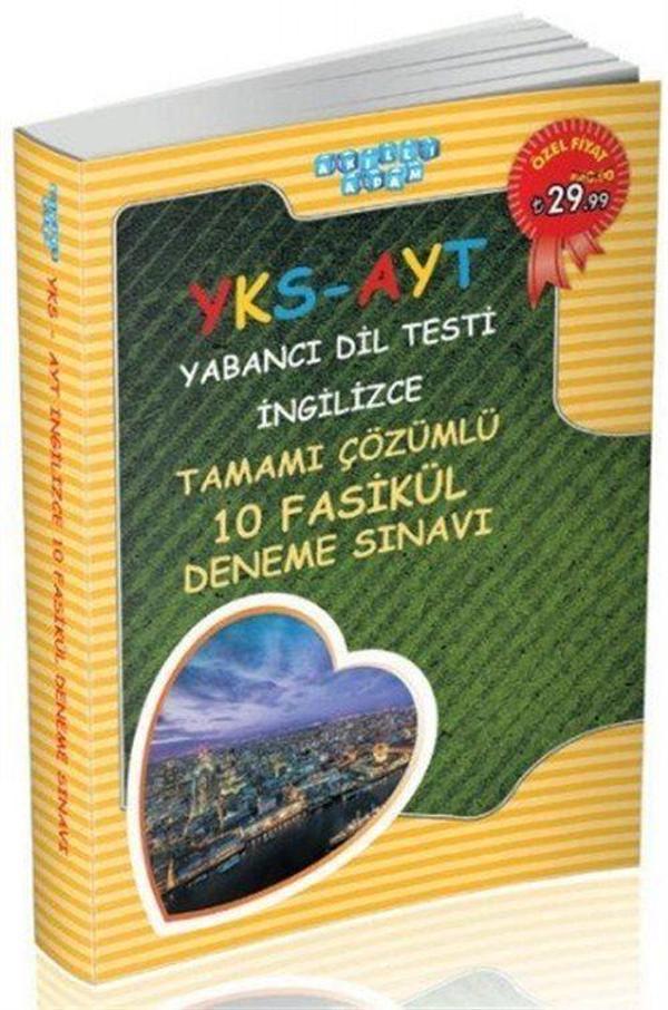YKS-AYT Yabancı Dil Testi İngilizce Tamamı Çözümlü 10 Fasikül Deneme Sınavı - Akıllı Adam - Image 1