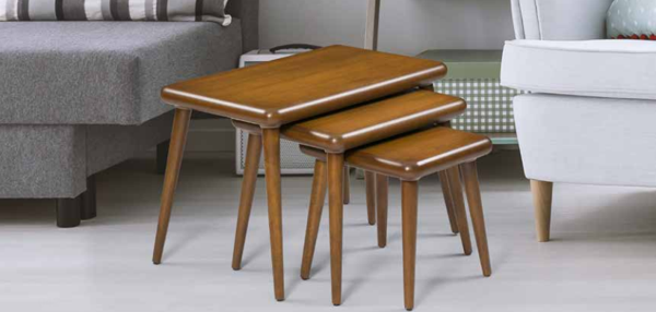 Bengi Ticaret Zigon Osm 18258 CLASS Model klasik Sehpa Ceviz Ahşap Kayın retro ayak El Yapım - Image 1