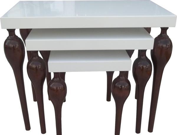 Bengi Ticaret Zigon ILGZ 18130 TOMBUL Model Kayın balon Ayak Beyaz Ceviz Natüre Modern çizgi - Image 1