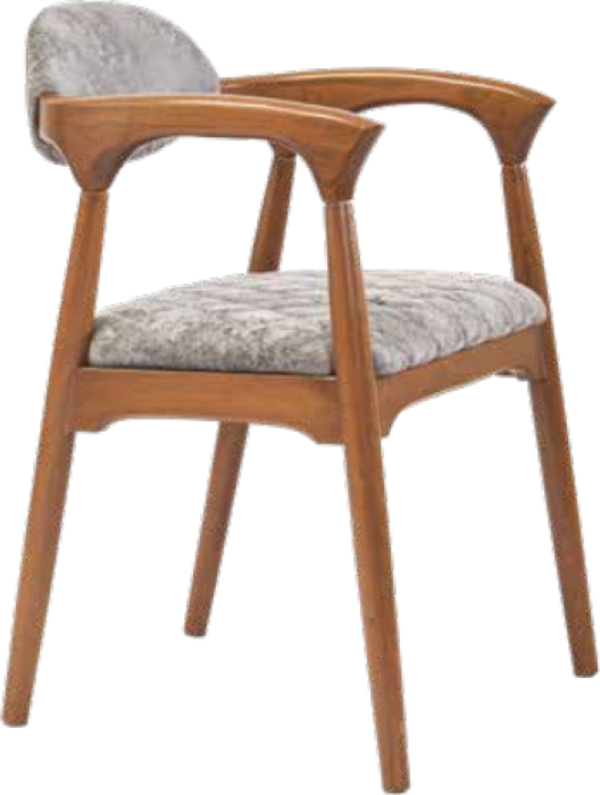 Bengi Ticaret Sandalye 19866 ZUS130 MODEL Kayın Ayak Ortopedik Oturm Desenli Şönil Kumş ElYapım - Image 1