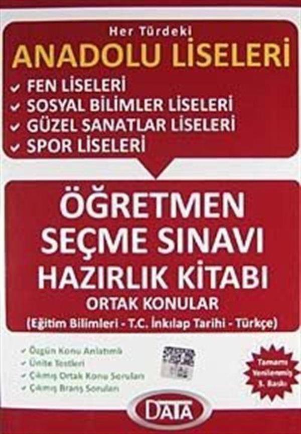Öğretmen Seçme Sınavı Hazırlık Kitabı Ortak Konular - Eğitim Bilimleri - T.C. İnkılap Tarihi - Türkçe) - Data Yayınları - Image 1