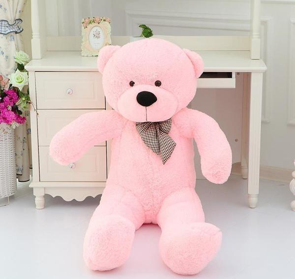 Sole 90 cm Rengarenk Papyonlu Peluş Ayıcık - Image 1