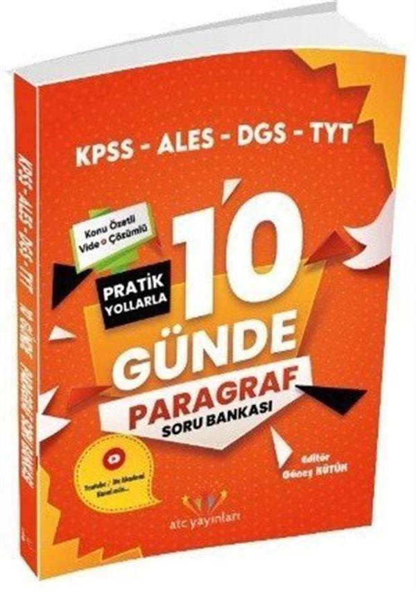 KPSS ALES DGS TYT 10 Günde Paragraf Soru Bankası - Atc Yayınları - Image 1
