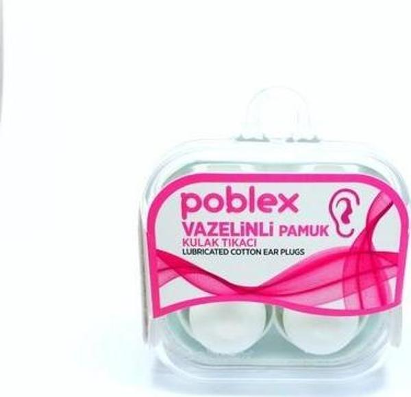 Poblex Vazelinli Pamuk Kulak Tıkacı Koruyucu 4Lü Kutulu - Image 1