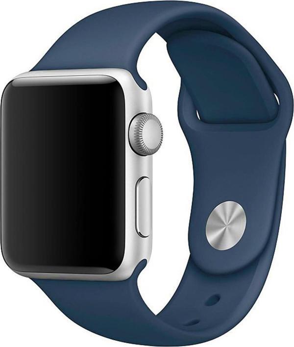 Microsonic Apple Watch 38mm Silikon Kordon Lacivert - Image 1