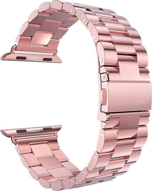 Microsonic Apple Watch SE 40mm Metal Stainless Steel Kordon Rose Gold - Image 1