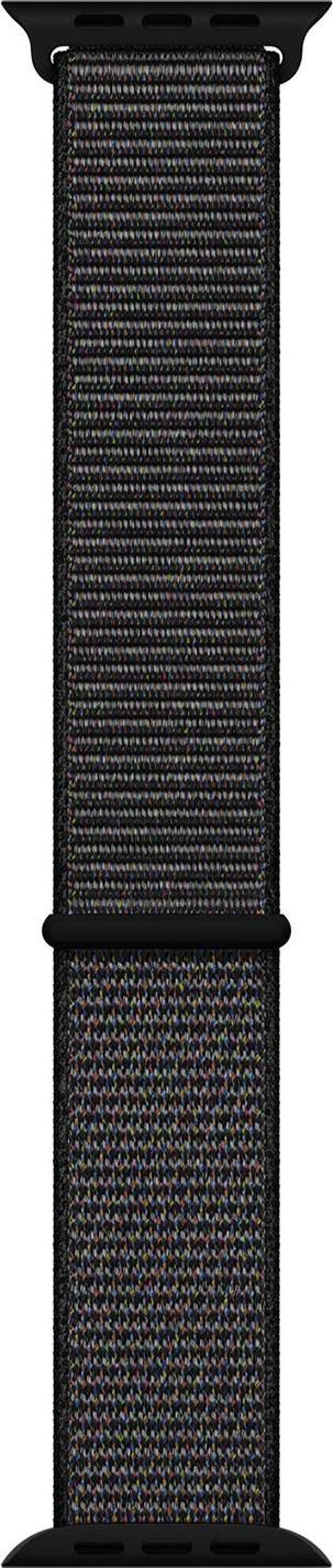 Microsonic Apple Watch Series 2 38mm Hasırlı Kordon Woven Sport Loop Black - Image 1