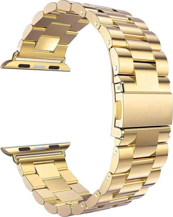 Microsonic Apple Watch Series 3 42mm Metal Stainless Steel Kordon Gold - Image 1