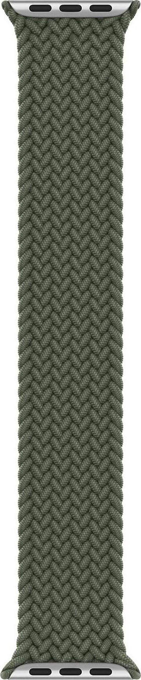 Microsonic Apple Watch Series 4 40mm Kordon, (Medium Size, 147mm) Braided Solo Loop Band Koyu Yeşil - Image 1
