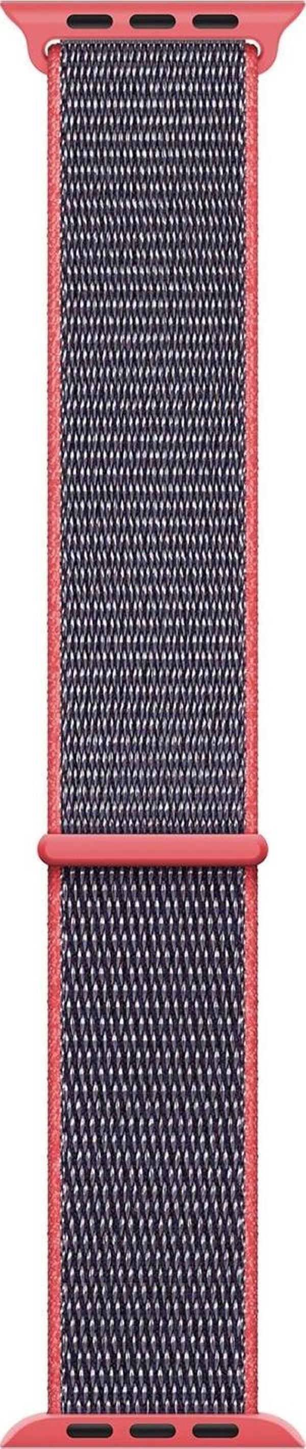 Microsonic Apple Watch Series 6 40mm Hasırlı Kordon Woven Sport Loop Koyu Pembe - Image 1