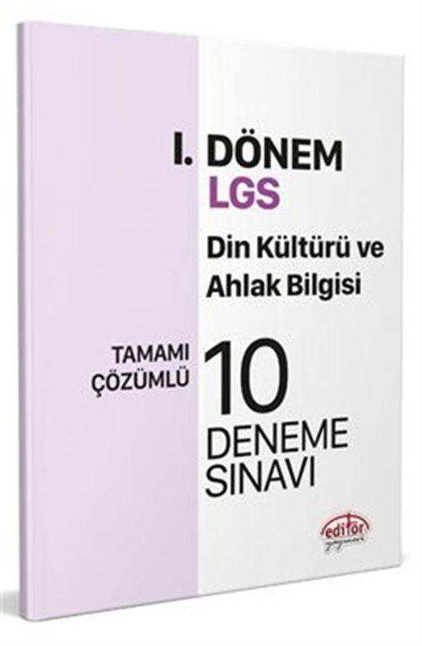 LGS I. Dönem Din Kültürü ve Ahlak Bilgisi Çözümlü 10 Deneme Sınavı - Editör - Image 1