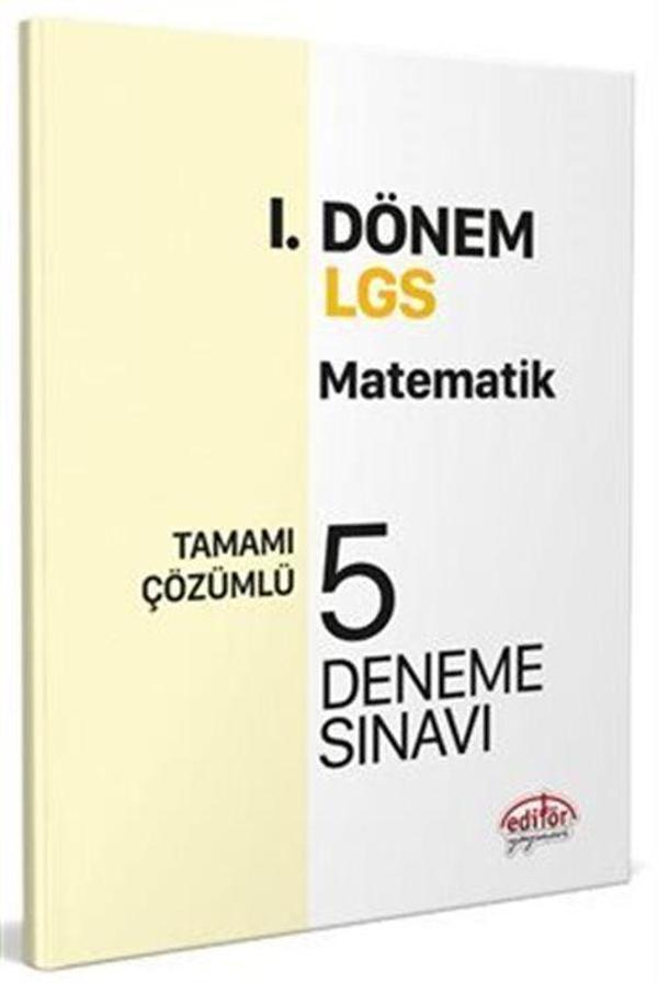 LGS I. Dönem Matematik Çözümlü 5 Deneme Sınavı - Editör - Image 1