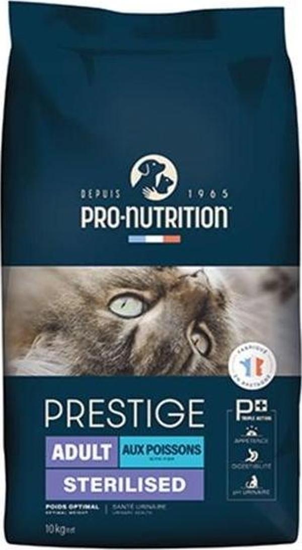 Pro Nutrition Prestige Adult Sterilised Somonlu ve Morina Balıklı Kısırlaştırılmış Yetişkin Kedi Maması 10 Kg - Image 1