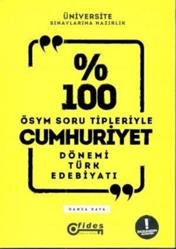 % 100 ÖSYM Soru Tipleriyle Cumhuriyet Dönemi Türk Edebiyatı - Fides Yayınları - Image 1