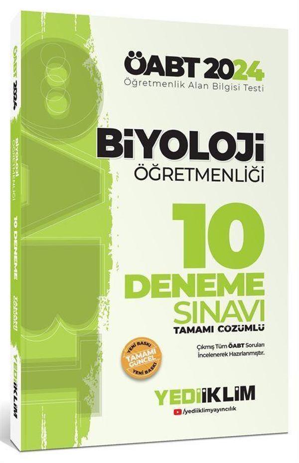2024 ÖABT Biyoloji Öğretmenliği Tamamı Çözümlü 10 Deneme Sınavı - Yediiklim Yayınları - Image 1