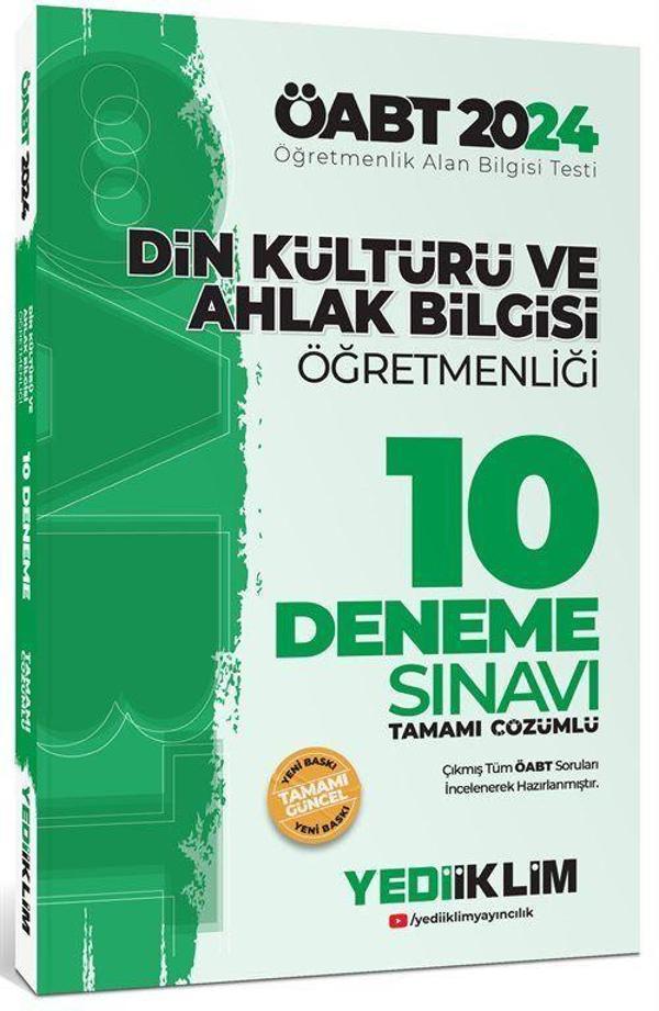 2024 ÖABT Din Kültürü ve Ahlak Bilgisi Öğretmenliği Tamamı Çözümlü 10 Deneme Sınavı - Yediiklim Yayınları - Image 1