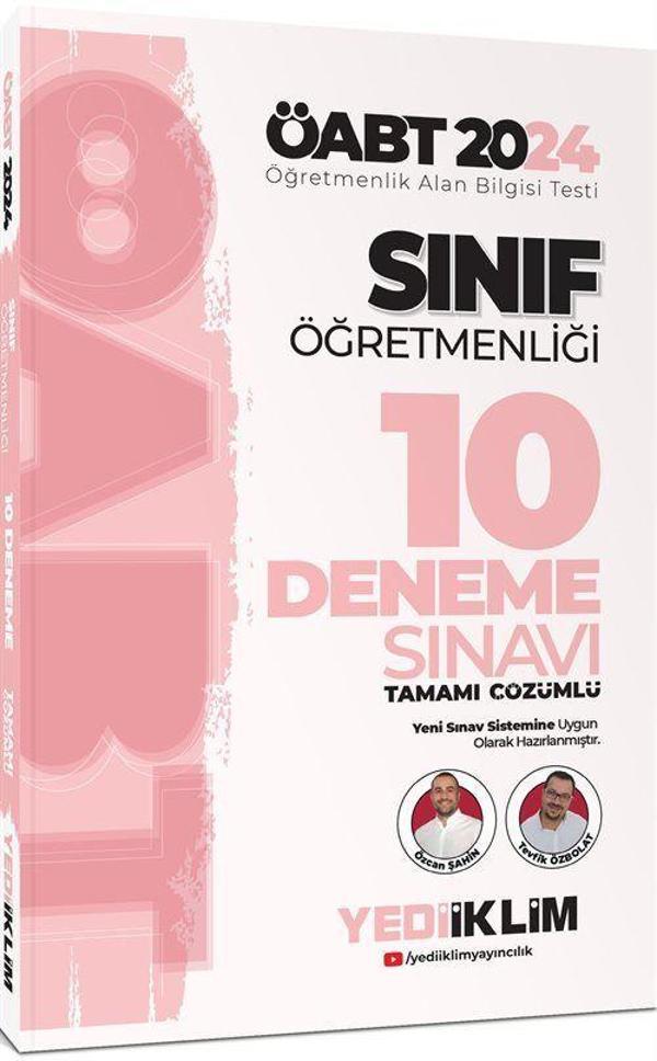 2024 ÖABT Sınıf Öğretmenliği Tamamı Çözümlü 10 Deneme Sınavı - Yediiklim Yayınları - Image 1