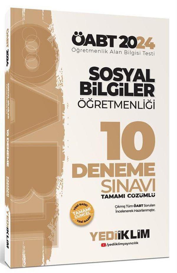 2024 ÖABT Sosyal Bilgiler Öğretmenliği Tamamı Çözümlü 10 Deneme Sınavı - Yediiklim Yayınları - Image 1