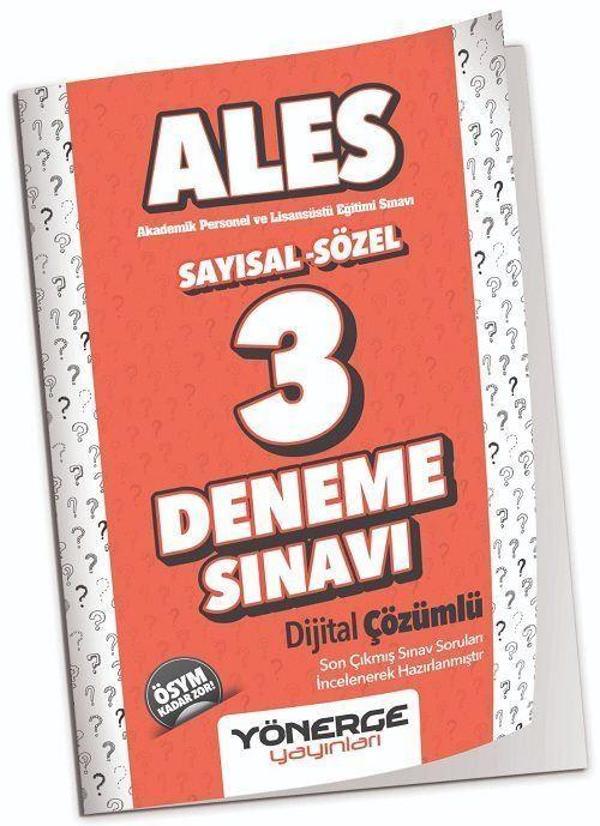2023 ALES Sayısal-Sözel 3 Deneme Çözümlü - Yönerge Yayınları - Image 1