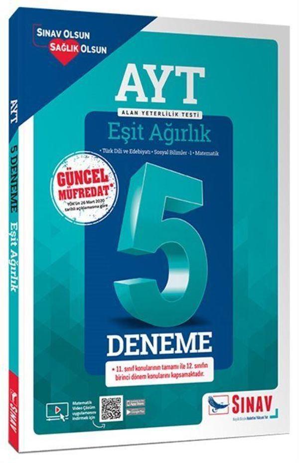AYT Eşit Ağırlık Çözümlü 5 Deneme - Sınav Dergisi Yayınları - Image 1