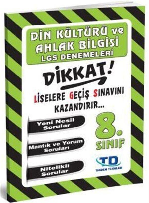 8. Sınıf Din Kültürü ve Ahlak Bilgisi LGS Denemeleri - Tandem Yayınları - Image 1