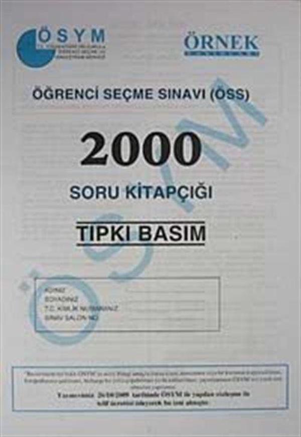 ÖSS 2000 Soru Kitapçığı (Tıpkı Basım) - Örnek Akademi Yayınları - Image 1