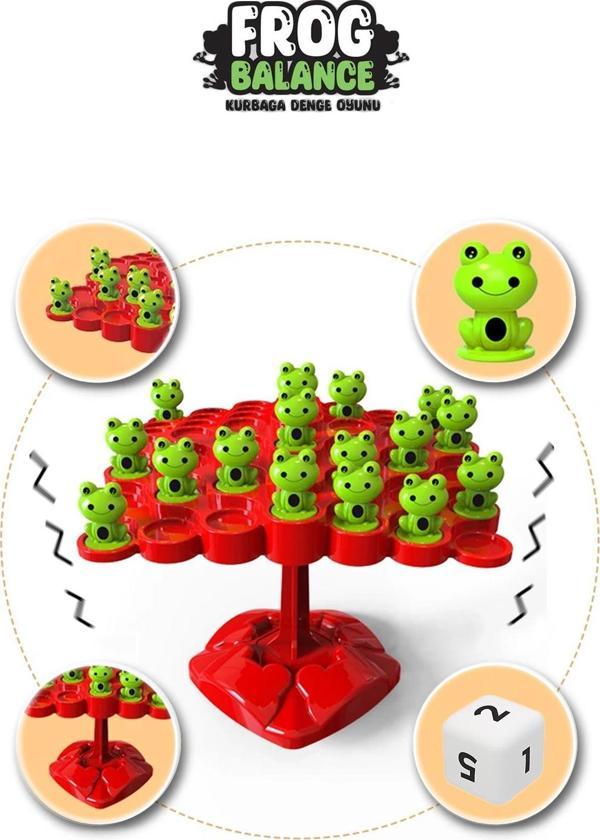 Kurbağa Denge Oyunu - Frog Balance Kutu Oyunu Eğitici Oyun Beceri Oyunu Oyun Seti Montessori Oyuncak - Image 1