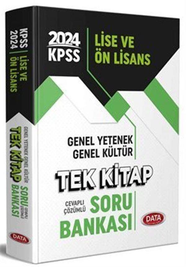 2024 KPSS Lise ve Ön Lisans Genel Yetenek - Genel Kültür Tek Kitap Soru Bankası - Data Yayınları - Image 1