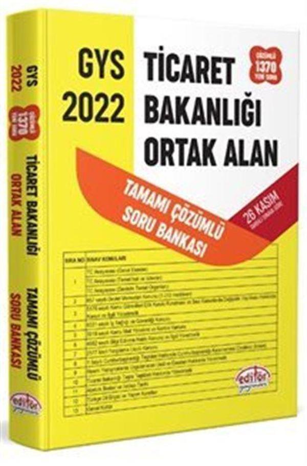 Ticaret Bakanlığı Tüm Kadrolar İçin Tamamı Çözümlü Ortak Alan Soru Bankası - Editör - Image 1
