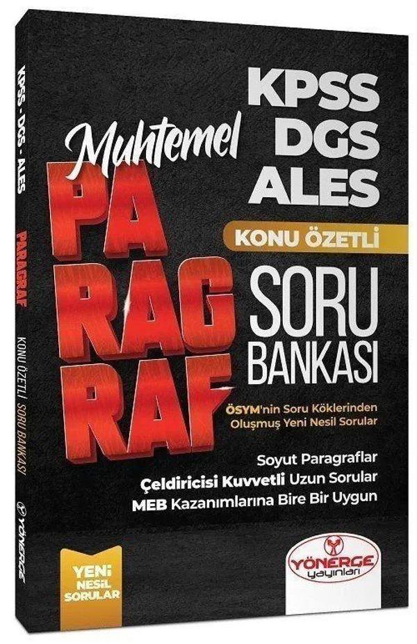 KPSS DGS ALES Muhtemel Paragraf Konu Özetli Soru Bankası - Yönerge Yayınları - Image 1