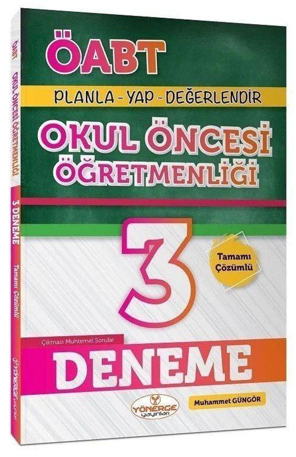ÖABT Okul Öncesi Öğretmenliği 3 Deneme Çözümlü - Yönerge Yayınları - Image 1