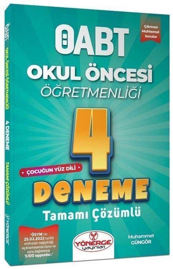 ÖABT Okul Öncesi Öğretmenliği Çocuğun Yüz Dili 4 Deneme Tamamı Çözümlü - Yönerge Yayınları - Image 1