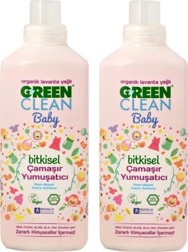 U Green Clean Baby Bitkisel Çamaşır Yumuşatıcı 2'li Set - Image 1