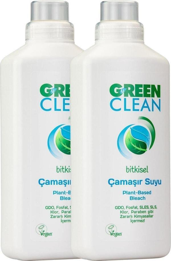 Green Clean Bitkisel Çamaşır Suyu 1 lt 2'li Set - Image 1