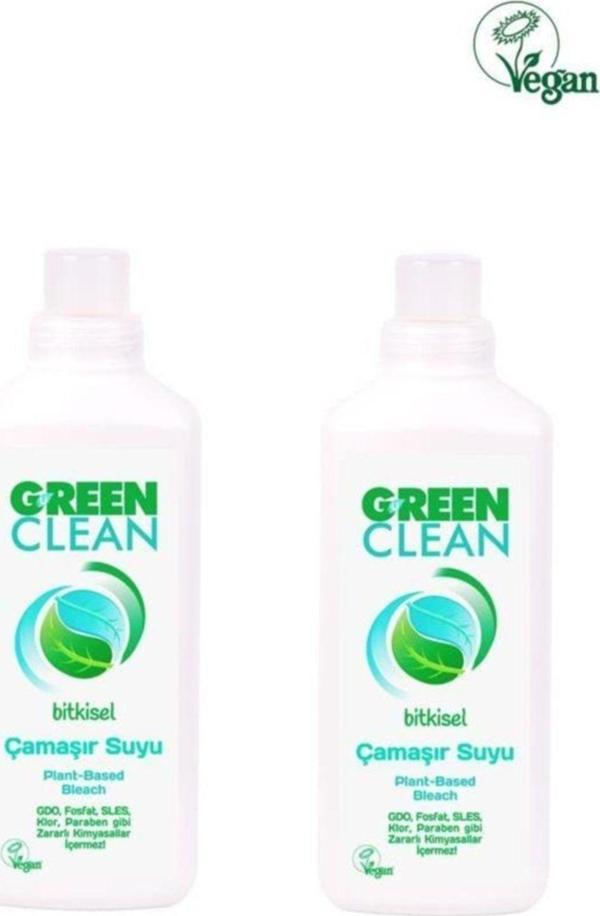 U Green Clean Bitkisel Çamaşır Suyu 1000 Ml - 2'Li Set - Image 1