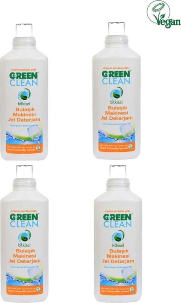 U Green Clean Bitkisel Portakal Yağlı Bulaşık Makinesi Jel Deterjanı 1000 Ml. 4'Lü Set - Image 1