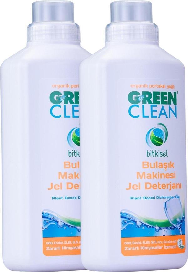 Green Clean Bulaşık Makinesi Jel Deterjan 1 Lt Set 2 Li - Image 1