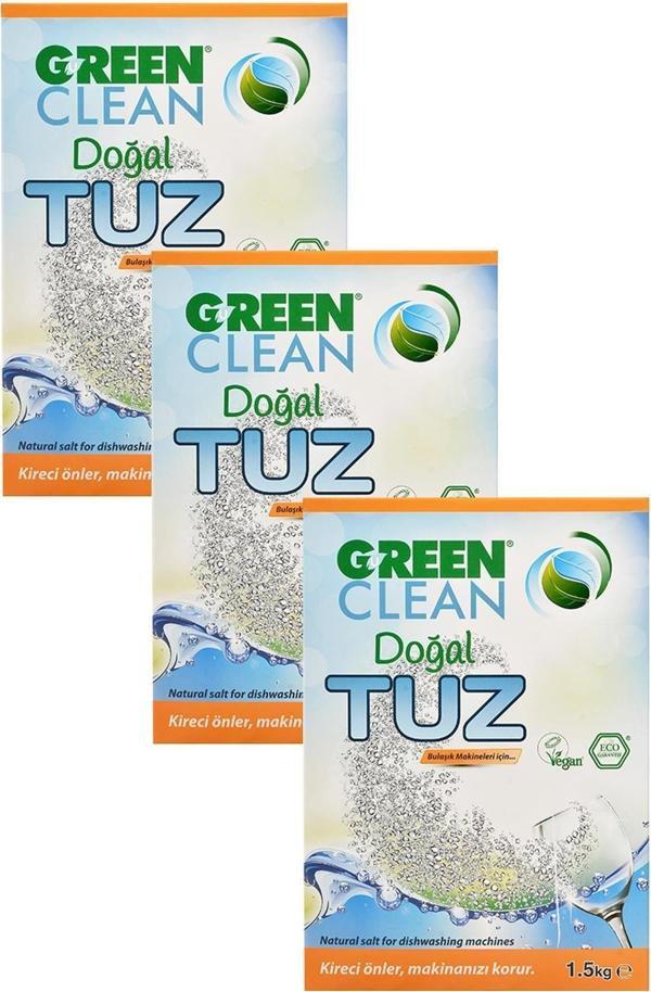 U Green Clean Organik Bulaşık Makinesı Doğal Tuz 1,5 Kg 3'Lü Set - Image 1