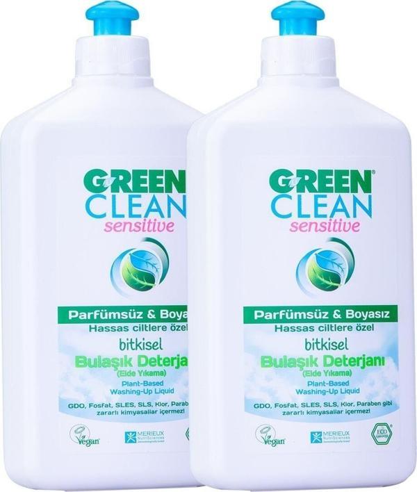 Green Clean Sensitive Kokusuz Bulaşık Deterjanı 2'Li Set - 500 Ml - Image 1