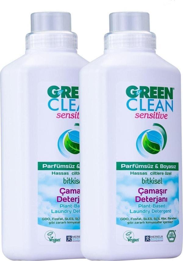 U Green Clean Sensitive Sıvı Çamaşır Deterjanı 1 L 2'Li Set - Image 1