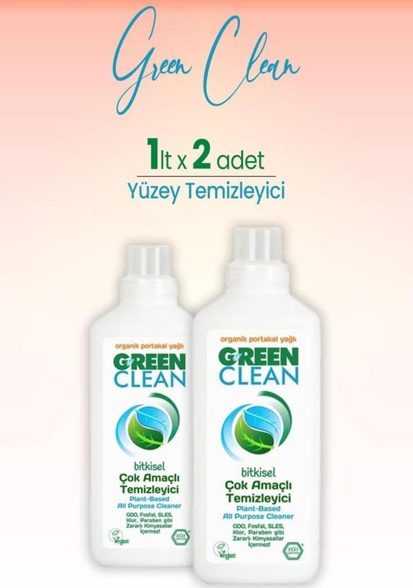 U Green Clean U Çok Amaçlı Yüzey Temizleyici Portakallı 1 Litre X 2 Adet - Image 1