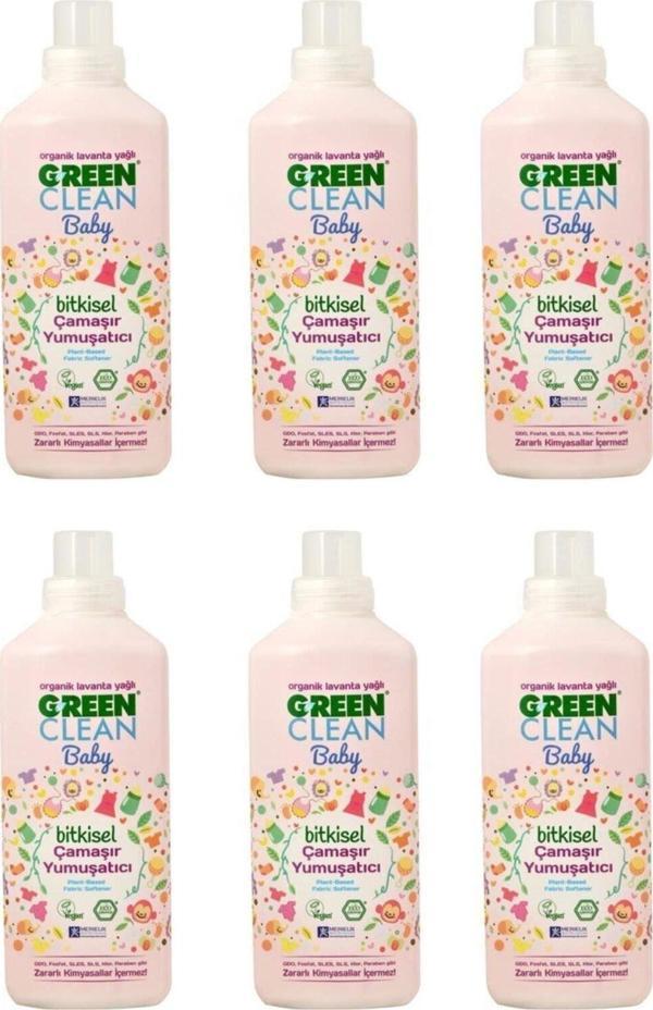 Green Cleangc Baby Çamaşır Yumuşatıcısı 1 Lt - 6 Adet - Image 1