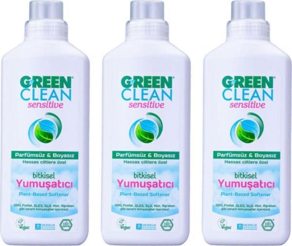 U Green Clean Ugc Sensitive Bitkisel Yumuşatıcı 1000 Ml 3'Lü Paket - Image 1