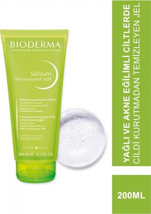 Bioderma Sebium Foaming Gel Actif Yüz Temizleme Jeli 200 ml - Image 1