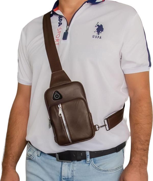 Lederax Hakiki Deri Çapraz Askılı Göğüs Çantası LD433 - Image 1